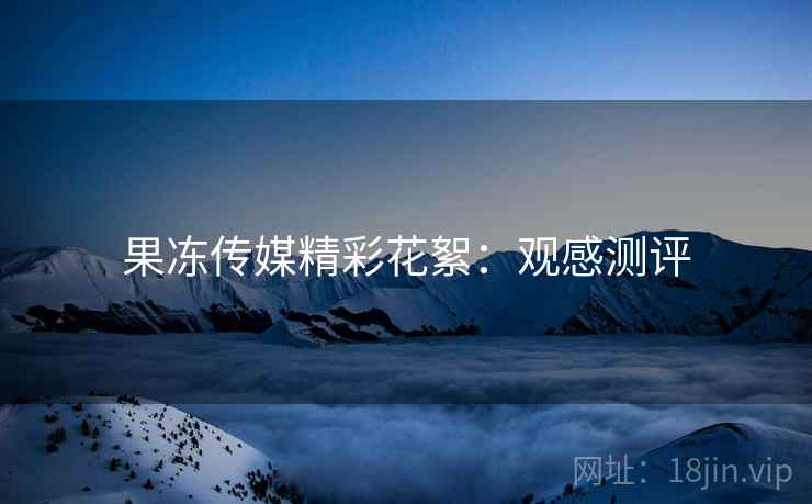 果冻传媒精彩花絮：观感测评